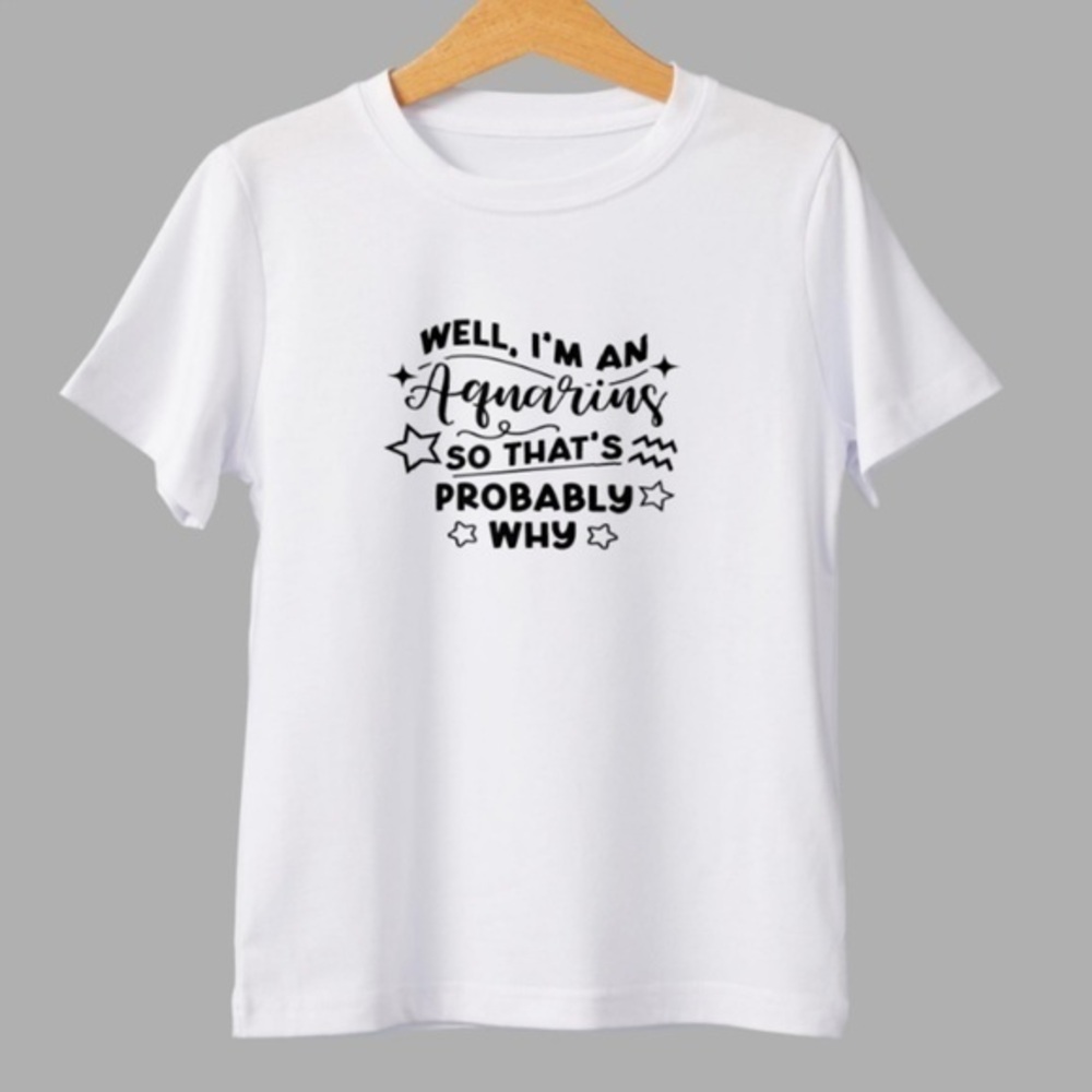 Astrological sign Aquarius Graphic Tee - Fluent Sarcasm